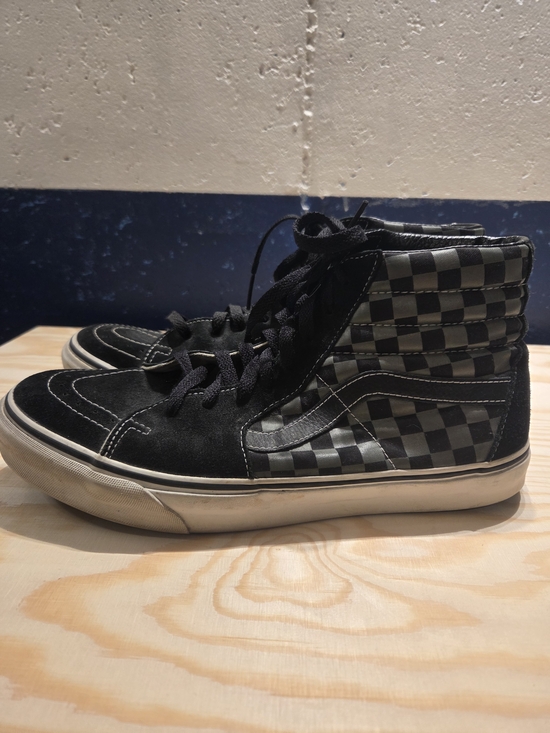 Vans Other - Vans Sk8-Hi Checkerboard High Top Black & Gray Sneakers (Size 12)